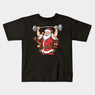 santa lifting Kids T-Shirt